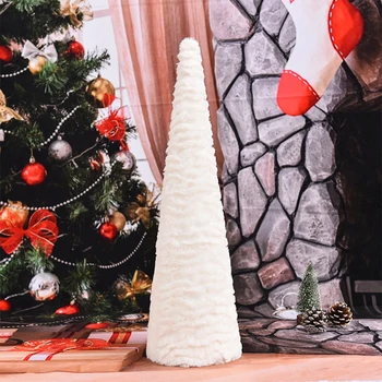 

Christmas Tree Snow White Gift Santa Tree Xmas Tree Plush Tabletop Home Party Ornament Office