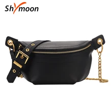 SHYMOON натуральная кожа женские поясные сумки роскошные брендовые дизайнерские поясные сумки модные нагрудные сумки на ремне поясные сумки