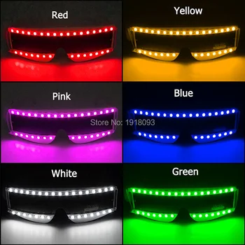 

5V LED Light up Glasses Powered 2pcs Button Batteries New Fashion Designed LED Rave Glasses LED DJ Glasses