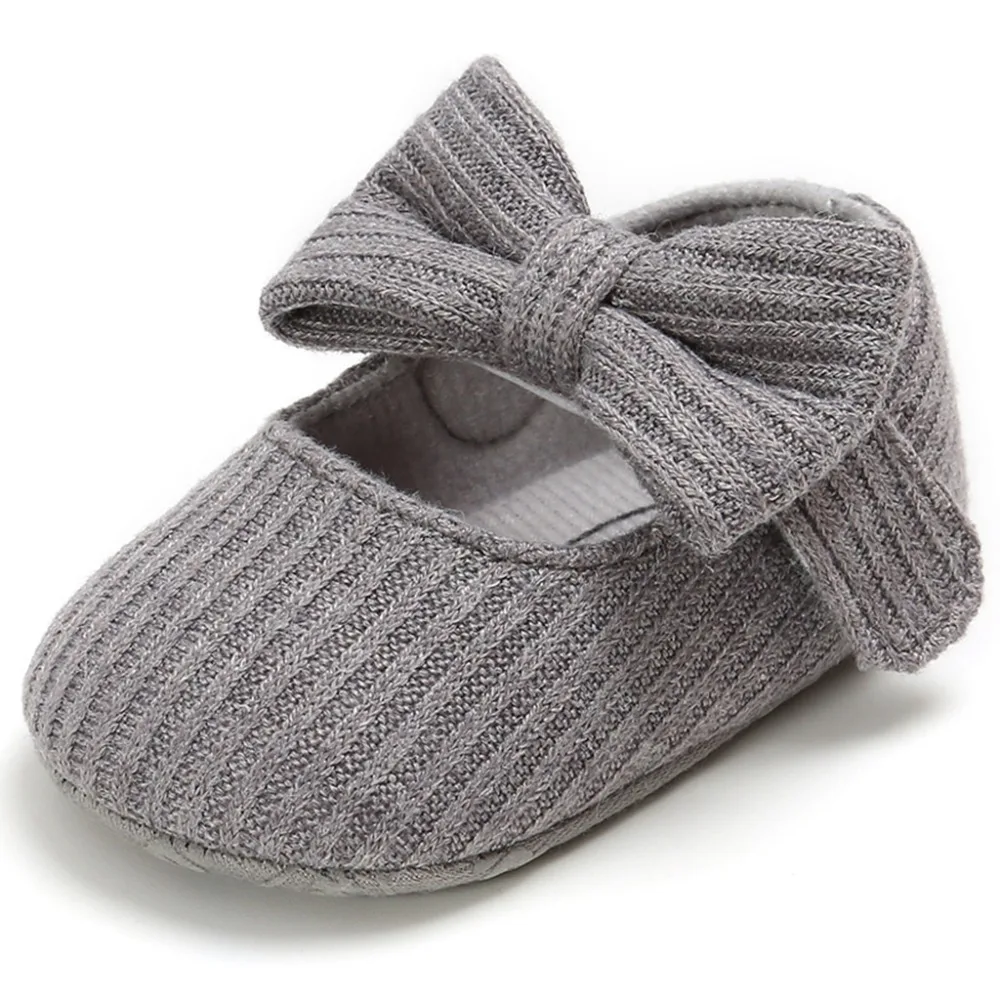 Милая мягкая нескользящая обувь с бантом для новорожденных; детская обувь; обувь для малышей; обувь для первых шагов; ботинки; schoentjes meisje;#35