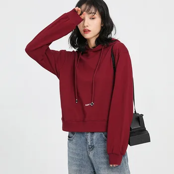 

Women's Casual Long Sleeve Round Neck Sweatshirt Cotton Loose Sweatshirt 2019 New gray