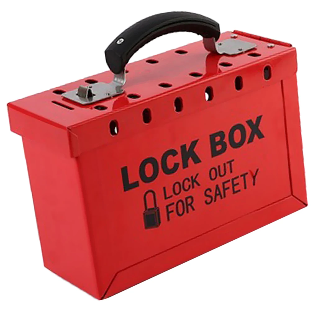 LOTO Box for Lockout Tagout Lock Devices Storage Case up to 12 Padlocks
