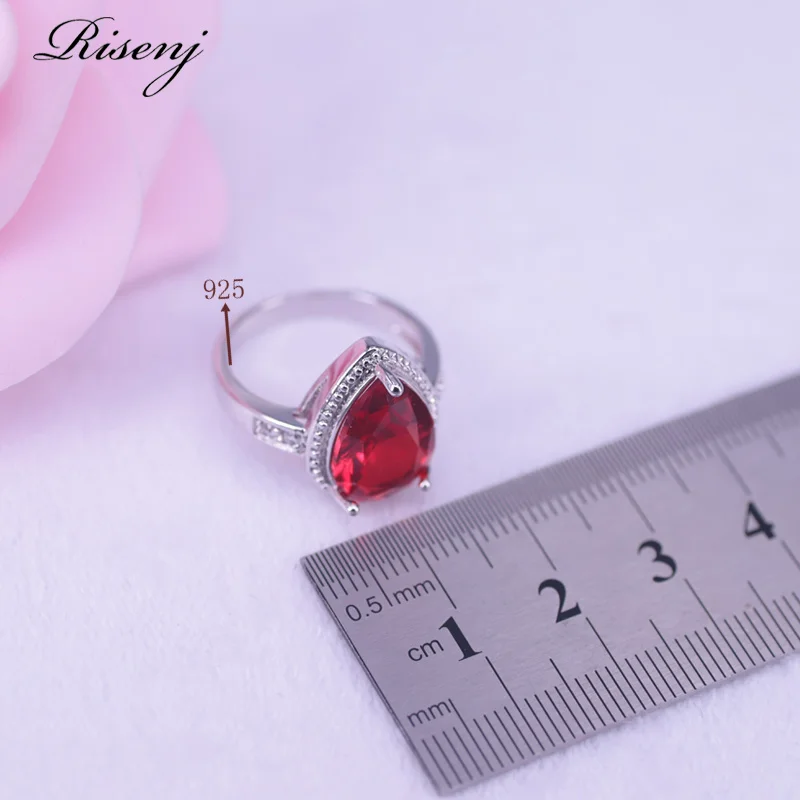 Lucky Color s ювелирное изделие с красными камнями наборы серебряного цвета милые