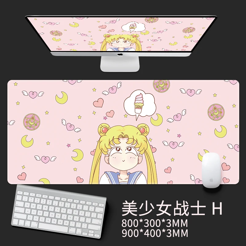 Карта аниме captor Sakura Сейлор Мун Единорог фигурка водонепроницаемый настольные коврики компьютерная игра коврик для клавиатуры ноутбука большой коврик для мыши