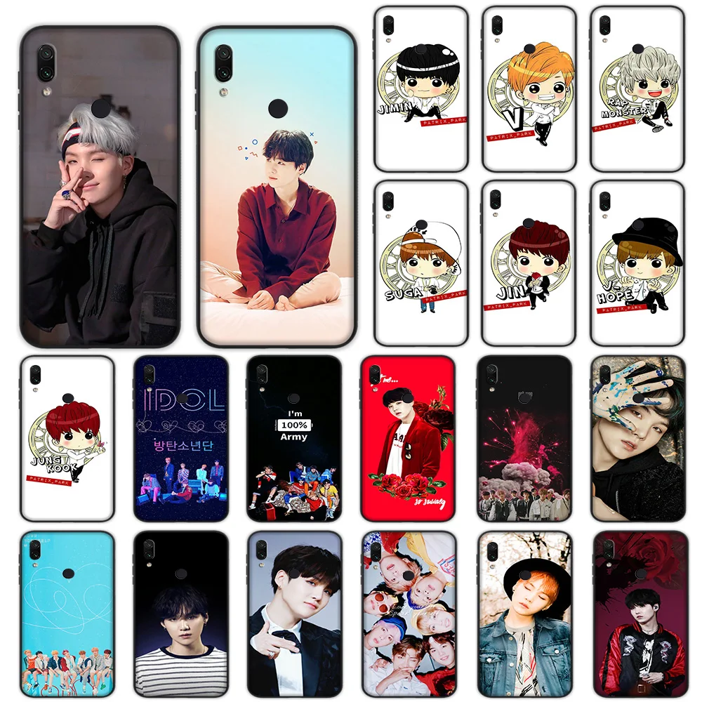 

K-kop suga Soft Case for Xiaomi Redmi Note 4 4X 6 7 8 Pro 5 Plus 5A 6A Cover