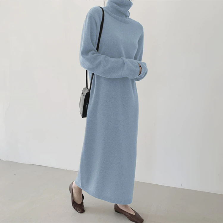 Thick Winter Women'S Sweater Women Dress Long Sleeve Dresses Oversize  Dresses | eBay