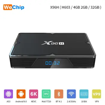 

Wechip X96H Android 9.0 TV BOX 2GB 4GB Allwiner H603 Quad-core Media Player Wifi Wireless 3 USB Port YouTube 4K HD Set Top Box