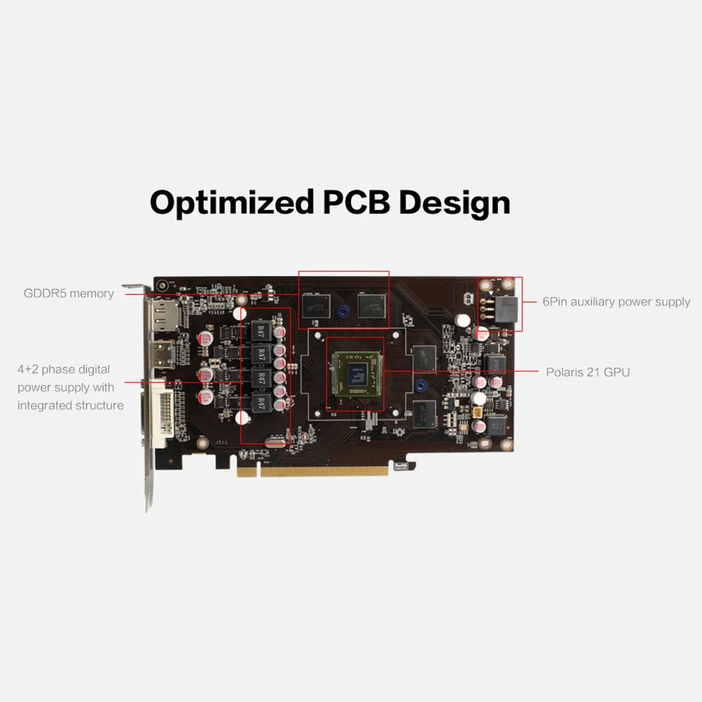 Yeston RX 560 D RX560D 4G D5 GAEA графическая карта, видеокарта с двойным вентилятором охлаждения 4 Гб памяти GDDR5 128bit DP+ HD+ DVI-D Радиатор GPU