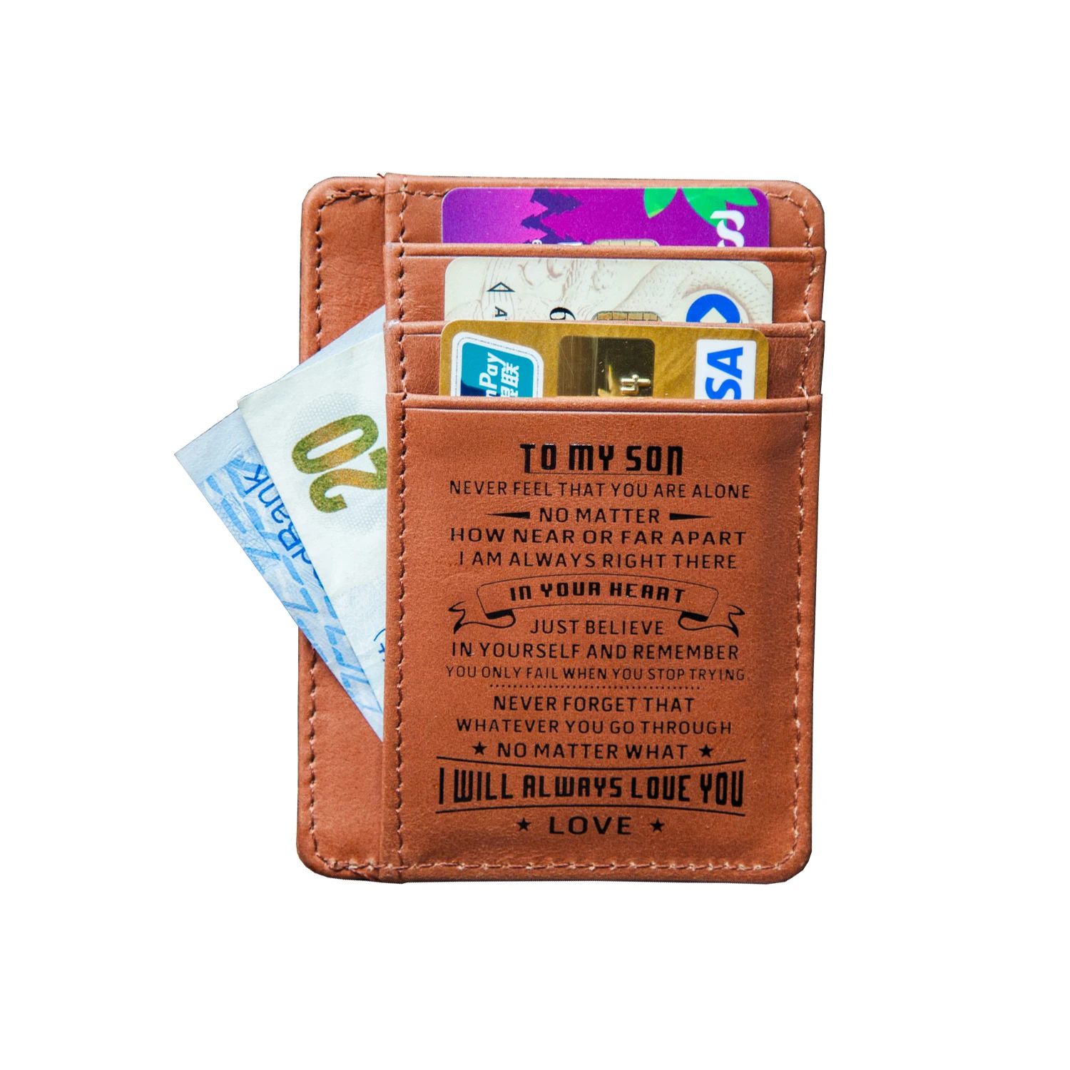 

Dad To Son, Never Forget Your Way Back Home Card Wallet