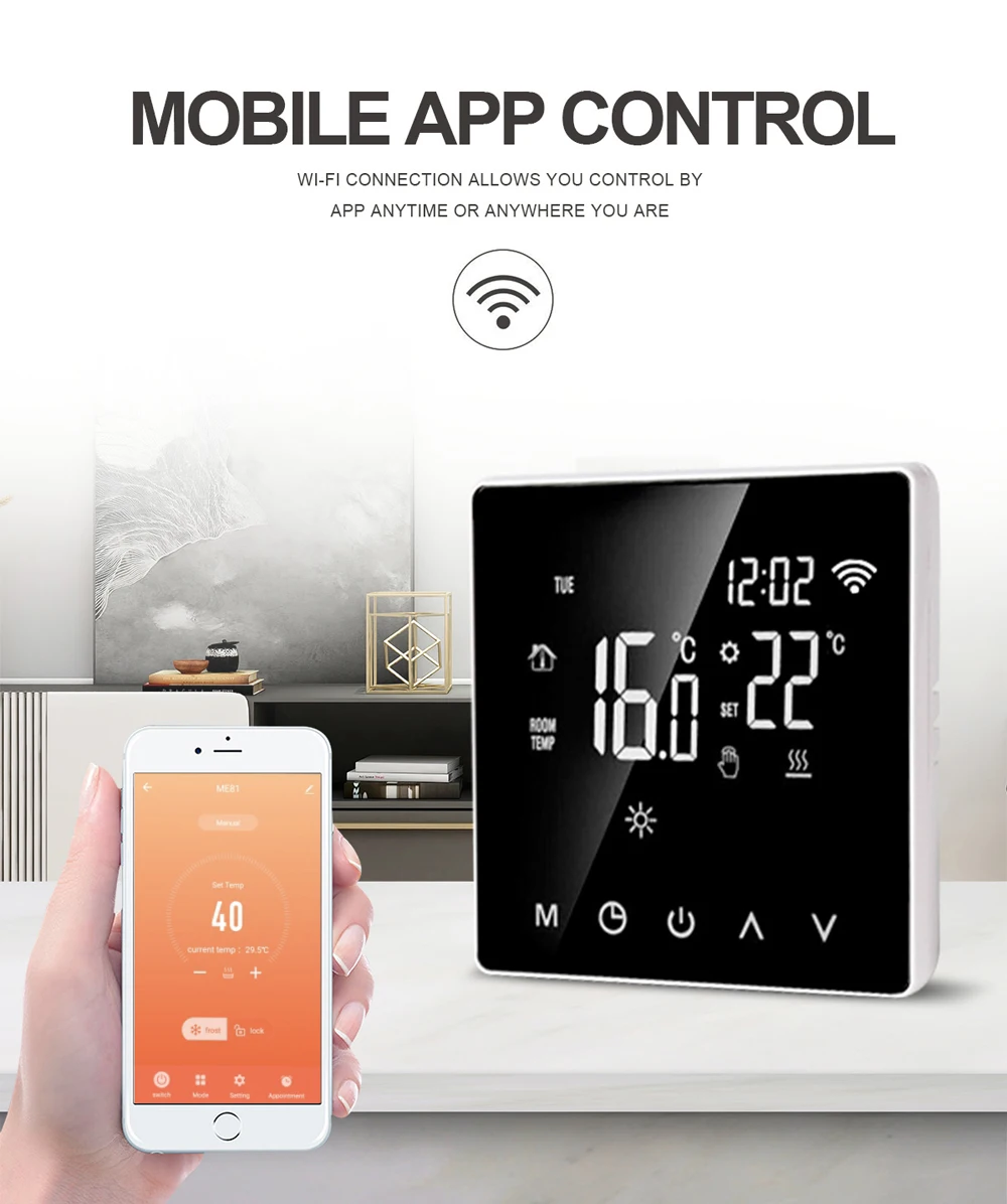 Tuya Smart ZigBee Thermostat Temperature Controller Hub Required  Water/Electric floor Heating Water Support Alexa Google Home
