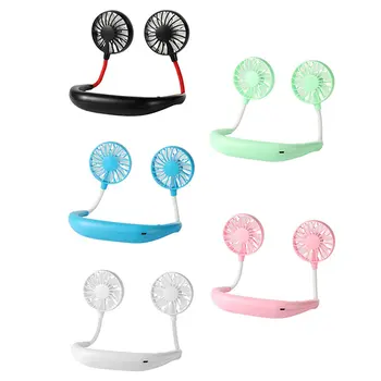 

Halter Portable Lazy Sports Fan Mini Hanging Neck Fan USB Rechargeable Halter Sports Fan Air Cooler Outdoor