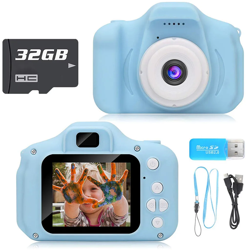 Детская камера 2 0 LCD мини Спортивная 32G SD карта легкий компактный размер легко