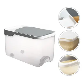 

1pc Rice Bucket Plastic Moisture-proof Rice Bin Rice Container Kitchen Container for Household Rice Kitchen
