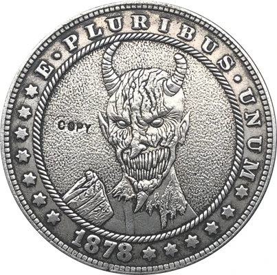 

Hobo Nickel 1878-CC USA Morgan Dollar COIN COPY Type 136
