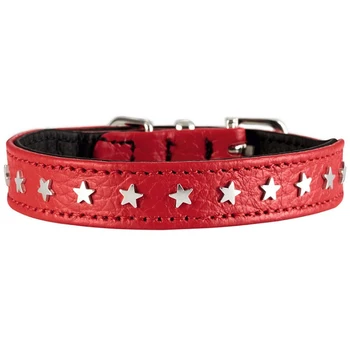 

HUNTER Collar for Dogs Hunter Capri Mini Stars 30 leather red 16 mm 23 - 27 cm