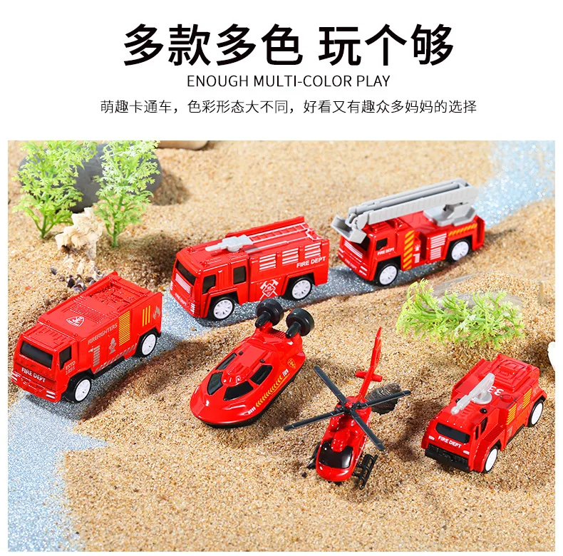 Children 1: 60 Toy Engineering Vehicle Warrior Alloy Engineering Vehicle Model Combination Alloy Engineering Vehicle Toy Set
