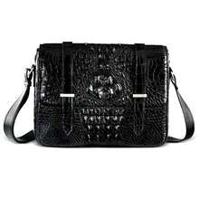 

yuanyu new Single shoulder bag male crocodile bag import crocodile Men bags One shoulder bag Cross section Square bag