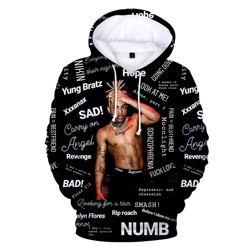 Новые Xxxtentacion 3D мужские толстовки с принтом/женские модные забавные хип хоп Уличная зима осень Свитшот флисовый мужской