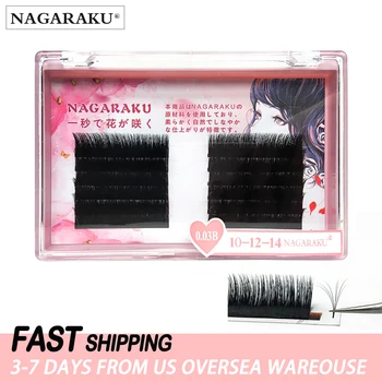 

NAGARAKU Eyelashes Makeup Eyelash Extension Bloom Auto Fans Eyelash mega volume Lashes High Quality Natural Camellia Beauty