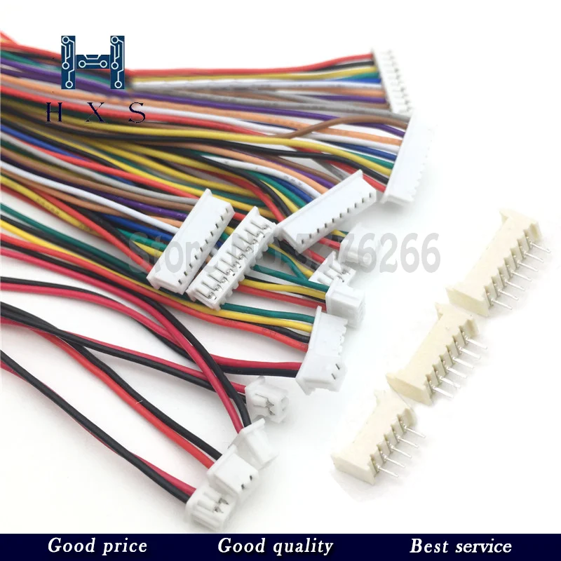 

5set 1.25mm With male head Female Connector Terminal Cable 10cm 20cm 30cm 1.25 Connector 2p 3p 4p 6p 8p 10p 12p Single / Double