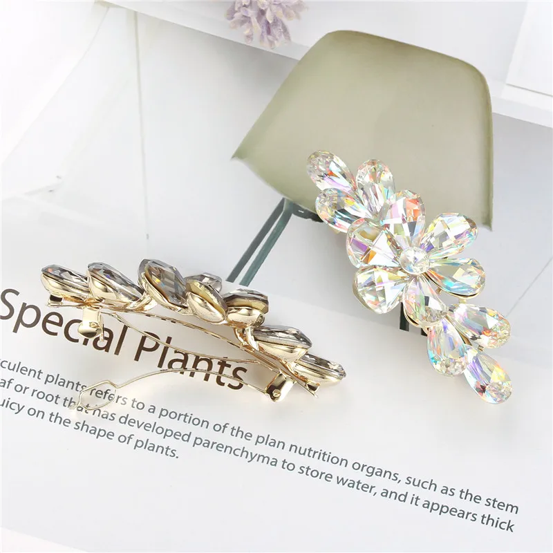 Top Grade Shining Full Crystal Rhinestone Hair Clip barrette For Women Hair Clips Ponytail Hair Claws Hair Accessories