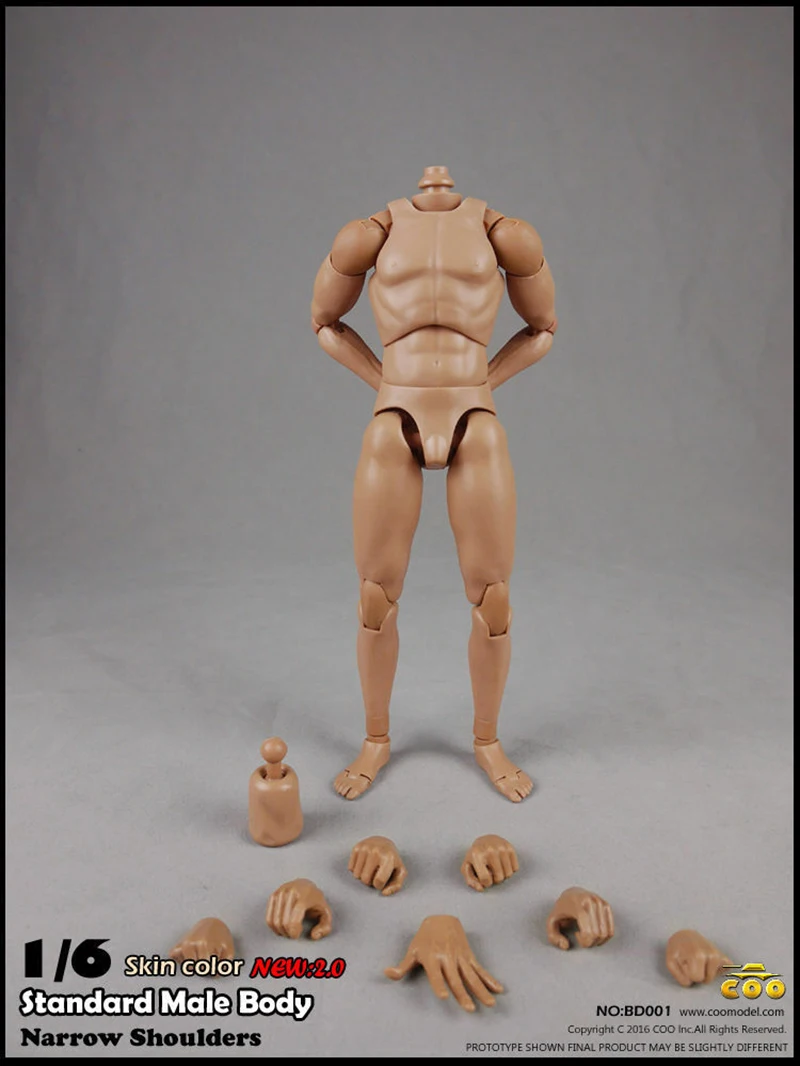 

COOMODEL Narrow Shoulders Male Action Figure Model 1/6 Scale BD001 Body Model