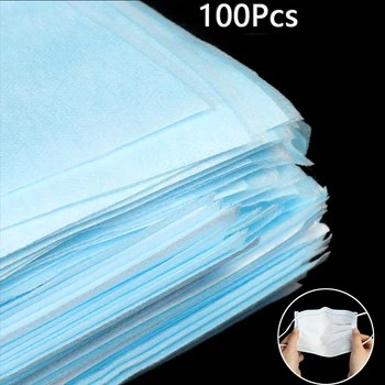 

100PCS/Box Disposable Nose Bridge Round Rope Homemade Kits Mask Three Layer Ear Hanging Band Non-woven Fabric DIY Accessories