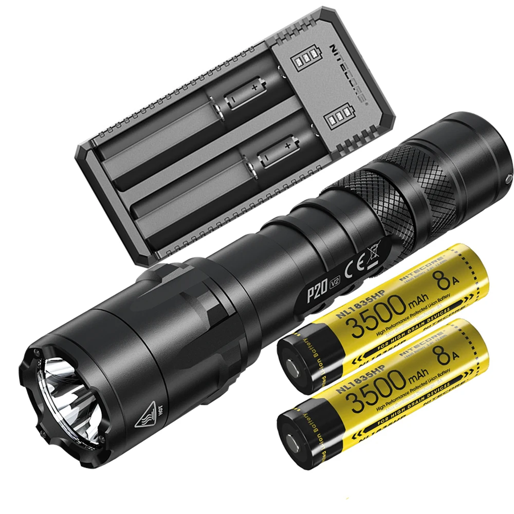 NITECORE P20 V2 видения Открытый тактический фонарь XP-L2 V6 светодиодный Макс 1100 люмен луч