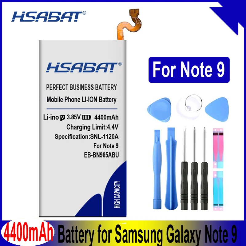 HSABAT EB-BN965ABU 4400 мА/ч, Батарея для samsung Galaxy Note9 Note 9 N960U SM-N9600 SM-N960F N9600 SM-N965F
