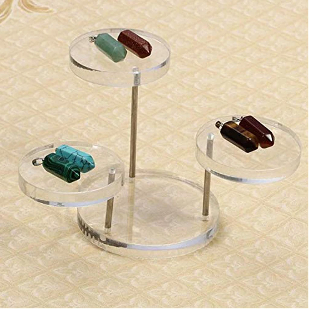 3 Tiers Jewelry Display Rack Bracelet Ring Stand Organizer Acrylic Holder Decoration for Home Counter | Украшения и аксессуары