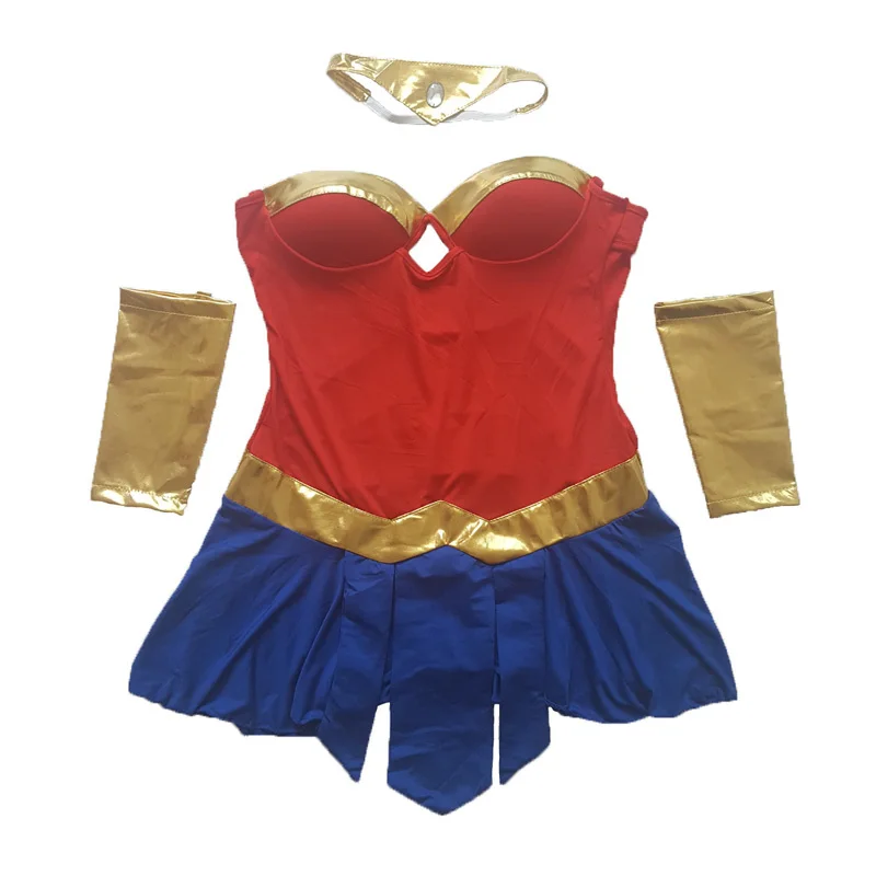 Sexy Wonder Woman Costumes Adult Women Fancy Dress Diana Princess DC Comic Superhero Cosplay Cartoo