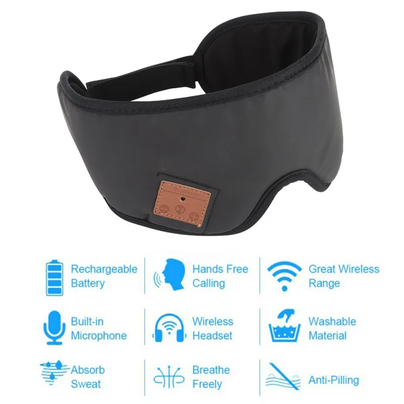 Горячая Bluetooth Музыка наглазник сна гарнитура Смарт Беспроводная Музыка затенение помощь сна гарнитура наглазник