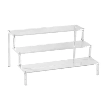

1 PC Display Stand Stepped Clear Acrylic Desktop Organizer Storage Rack for Models Ornaments Cosmetics