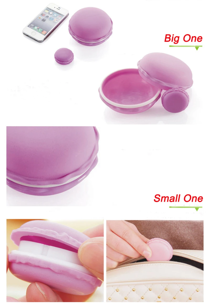 

100pcs/lot Small Size - Earphone SD Card Macarons Bag Storage Box Case Carrying Pouch small pills jewelry box