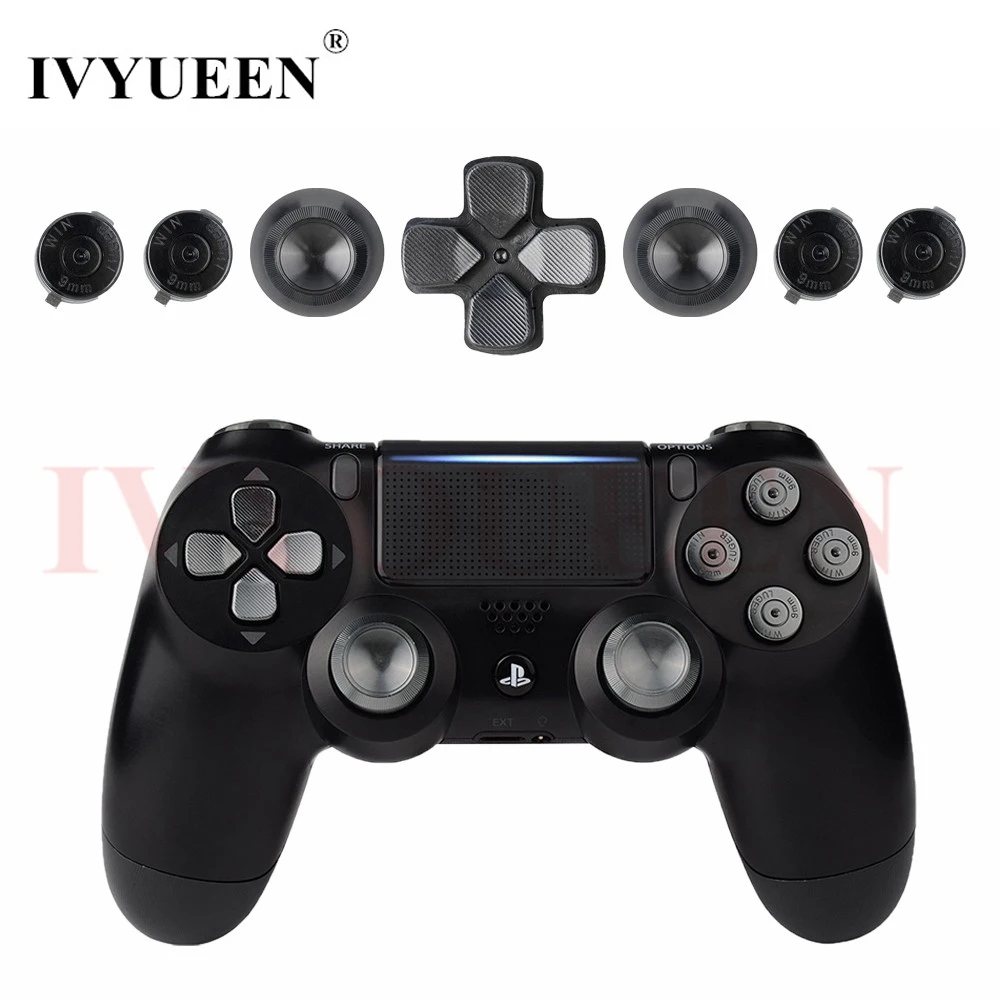 Тонкий контроллер IVYUEEN для Sony PS4 Dualshock 4 Pro металлические кнопки Dpad из алюминиевого