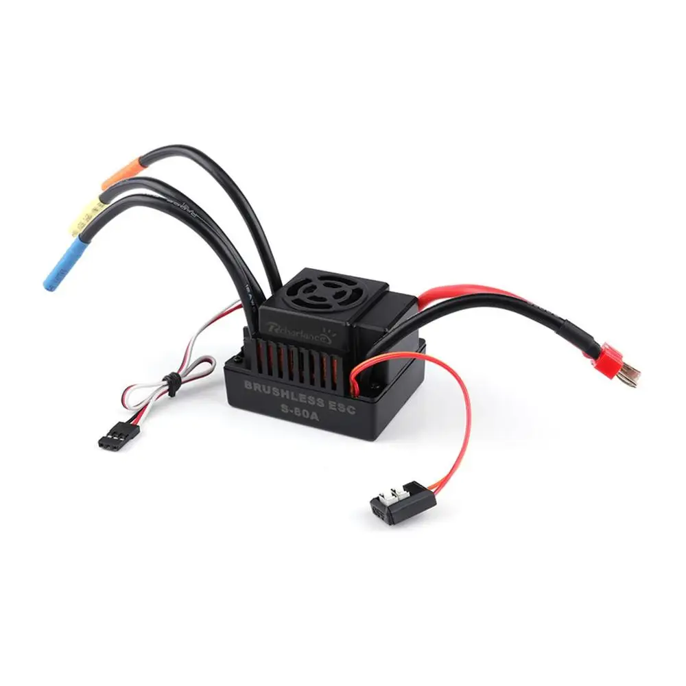 

Rcharlance 45/60/80/120A Brushless ESC Electric Speed Controller Waterproof Low Voltage Cut-off Protection RC Part Accessory