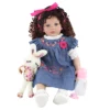 New Design 60cm Soft Silicone Reborn Toddler Doll For Girl Cloth Body Curly Hair Princess Baby Kids Birthday Gift Play House Toy 1