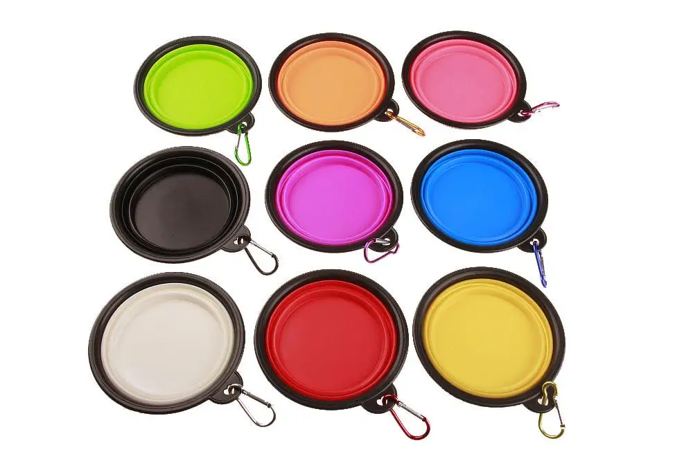 Carabiner silicone pet dog bowl (5)