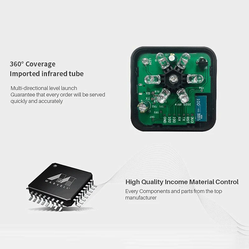 Controlador remoto inalámbrico inteligente Tuya/Smart APP, WiFi, IR, control remoto, control de temperatura y humedad, funciona con Alexa y Google