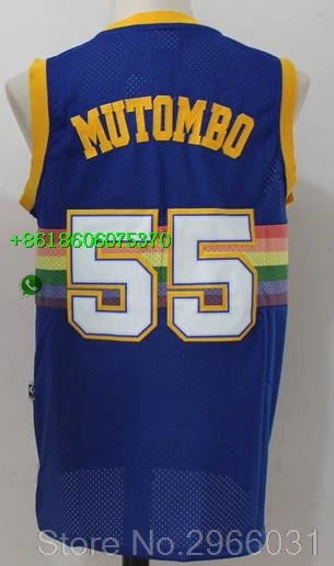 for men A+++ Качественная мужская одежда для взрослых#3 Allen Iverson 15 Nikola Jokic 55 Dikembe Mutombo Jersey Denver - Цвет: for men