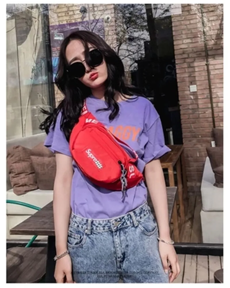 

WOMEN'S Bag New Style Korean-style Harajuku Cool Earth Disco Dancing Bag BF Style Street Fashion Sports Waist Pack Hip Hop Coupl