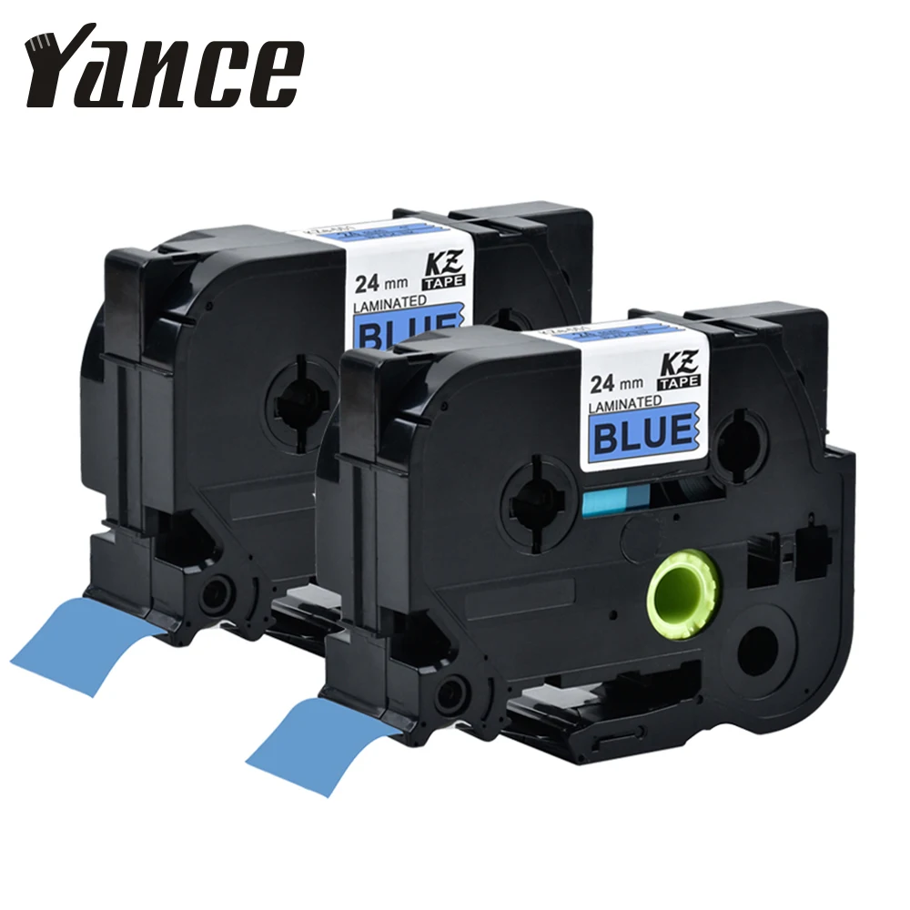 Yance 2 шт. лента для этикеток совместимая с Brother P-touch TZe 24 мм зеркальная фотография