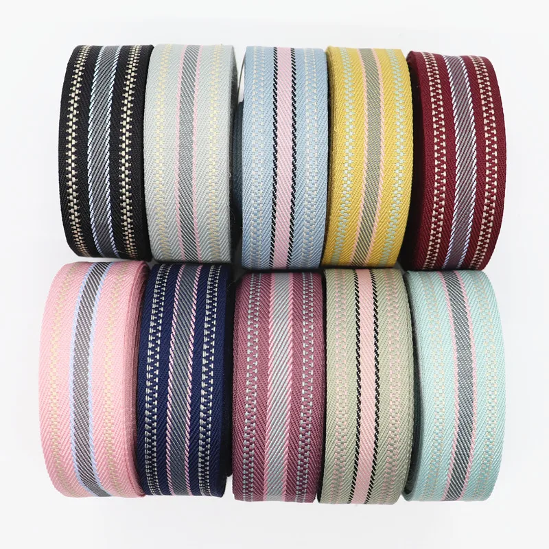10 Yards 16MM/25MM/38MM Striped Color Collision Ribbon for Hair Bows DIY Crafts Handmade Accessories M19081903