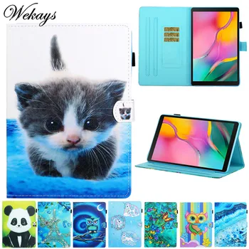 

Wekays Coque For Samsung Galaxy Tab A 8 2019 Cartoon Cat Leather Funda Case For Samsung Tab A 8.0 inch T290 T295 T297 Cover Case
