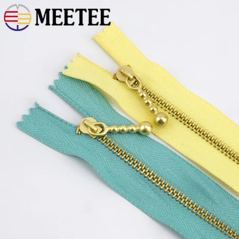20 шт. Meetee 3 # золотой см застежка молния с закрытым металлическим замком для шитье