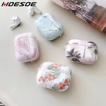 

Marble Leaf Flower Case For Airpods Pro Bluetooth Earphone Charge Case Protective Cases Skin Accessories For Apple Air Pods 3
