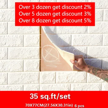 

70x77 3d Brick Wall Stickers Home Decoration Stickers for Wall DIY Self Adhesive 3D Wall Stickers Wallpaper for Kitchen Bathroom