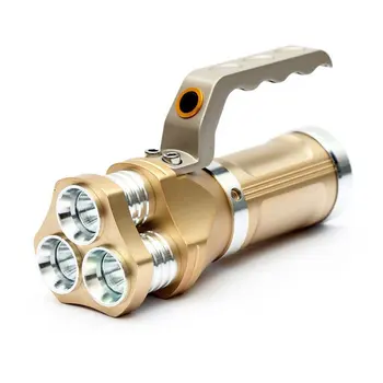 

3T6 white light searchlight Three head three light source LED flashlight Aluminum alloy Outdoor Camping Patrol