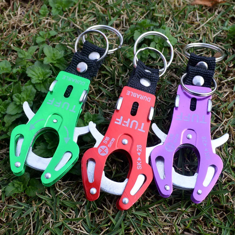 

5Pcs Fast Hang Carabiners Hook Travel Kits Aluminum Alloy Tiger Buckle Mountaineering Rigging Hook Camping Equipment Survival