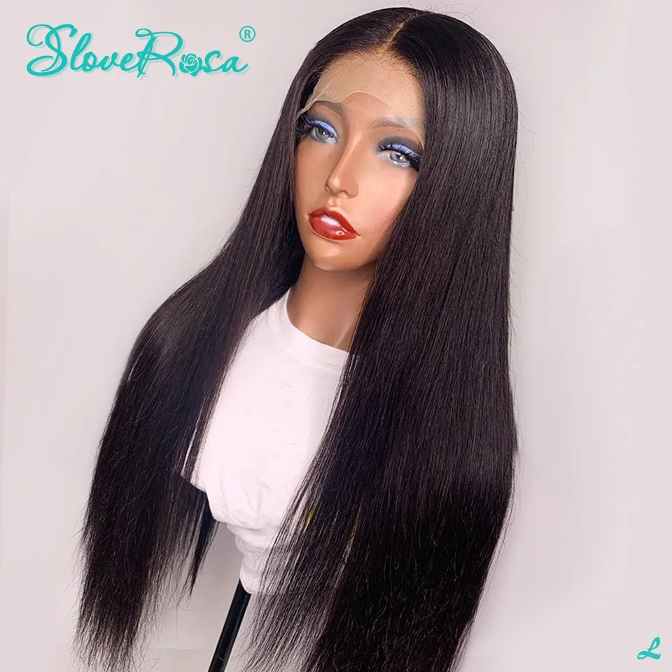 

Straight Lace Front Human Hair Wigs Brazilian Remy Hair Frontal Wig With Baby Hair Low Ratio Bleached Knots Full End Slove Rosa
